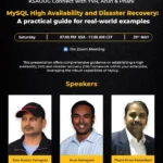 KSAOUG Connect with YVR, Arun & Phani - MySQL High Availability and Disaster Recovery